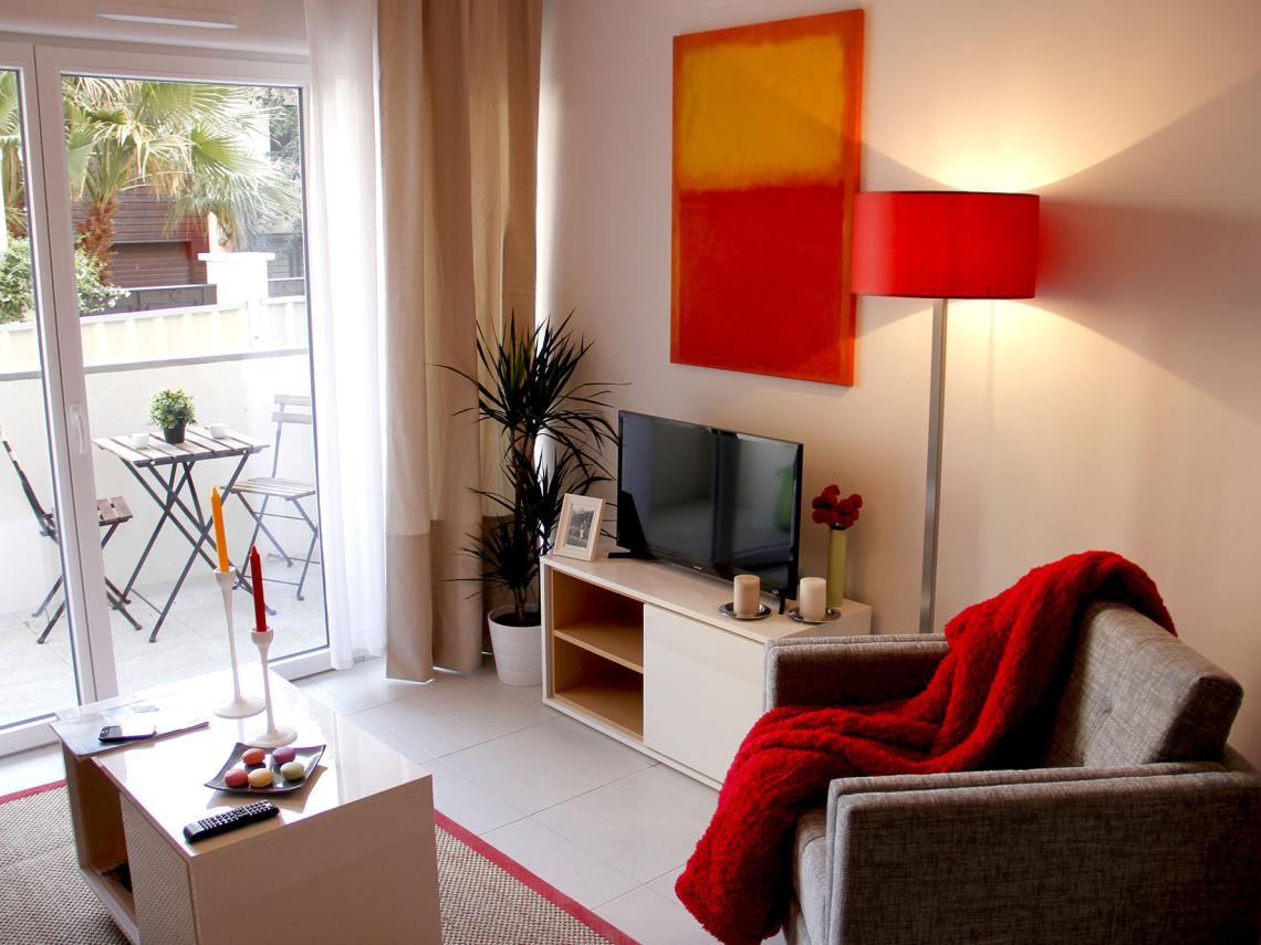 : Salon d'un appartement de la résidence Villa d'Hélios